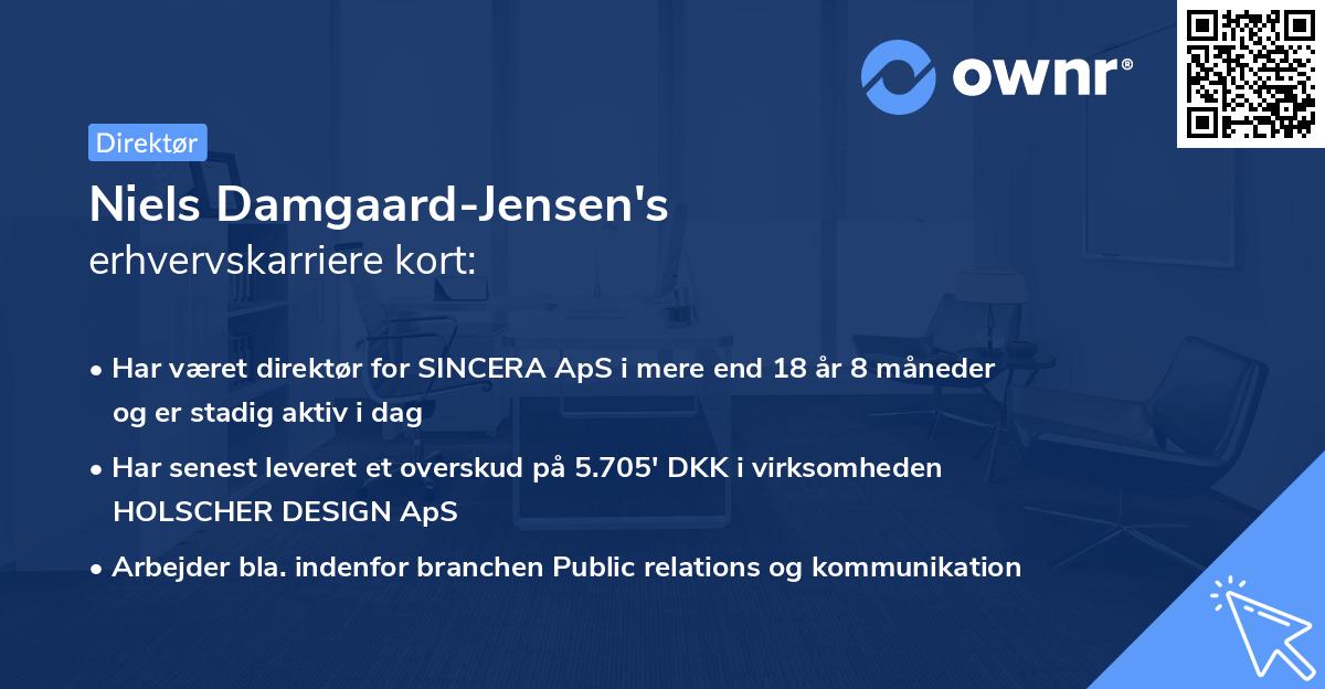 Niels Damgaard-Jensen's erhvervskarriere kort