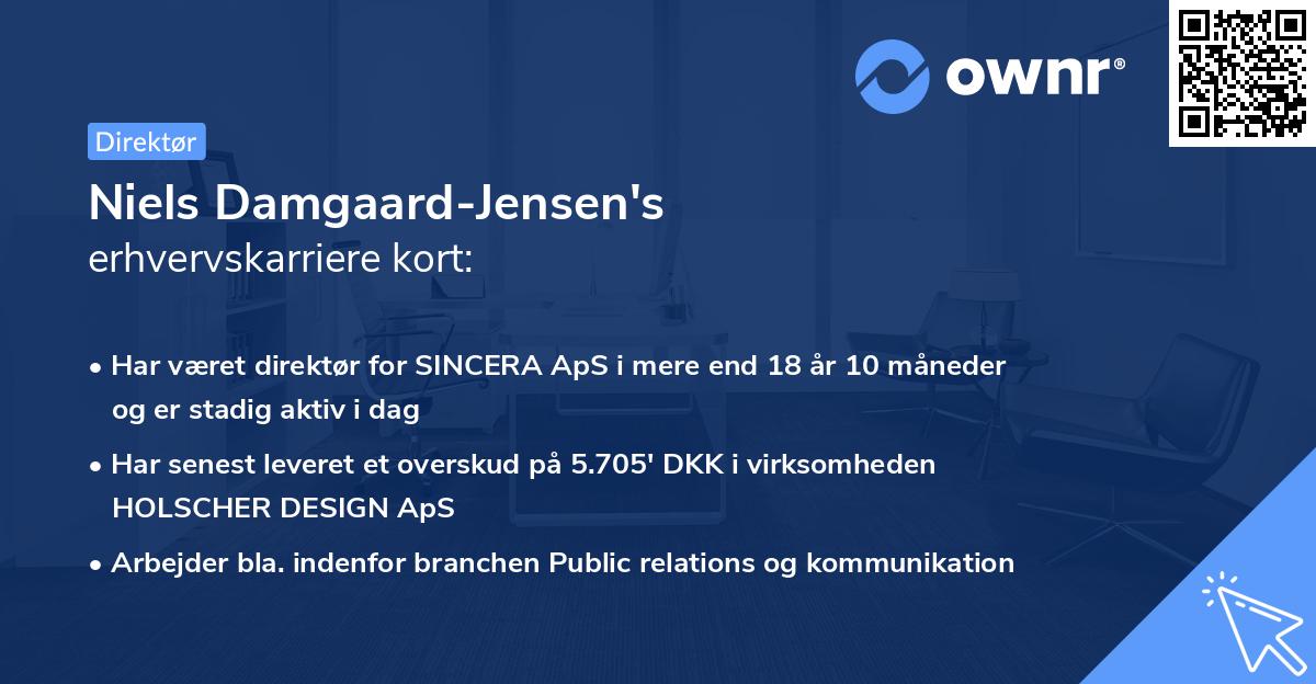 Niels Damgaard-Jensen's erhvervskarriere kort