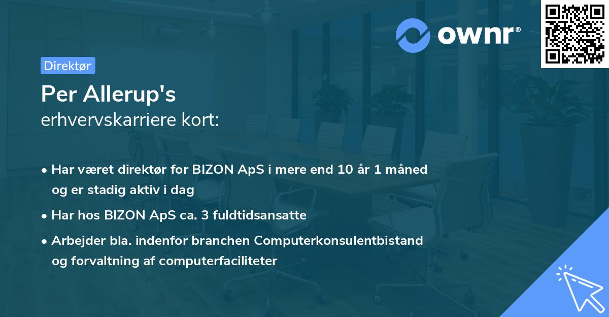 Per Allerup's erhvervskarriere kort
