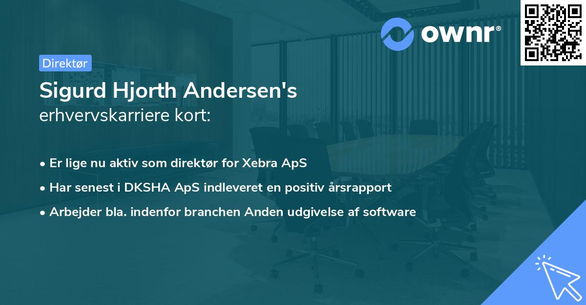 Sigurd Hjorth Andersen's erhvervskarriere kort