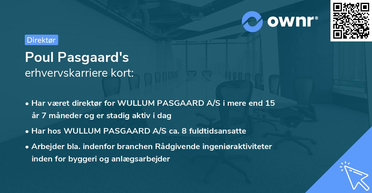 Poul Pasgaard's erhvervskarriere kort