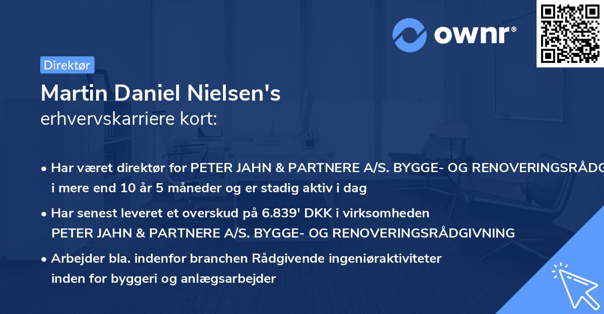 Martin Daniel Nielsen's erhvervskarriere kort