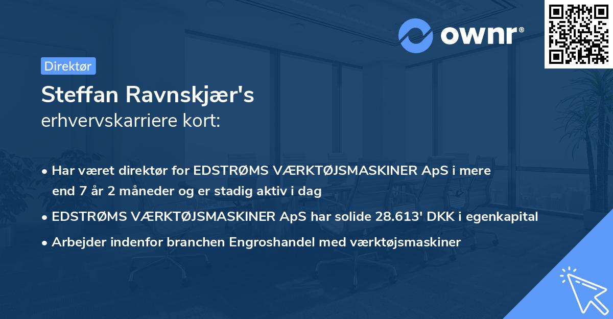 Steffan Ravnskjær's erhvervskarriere kort