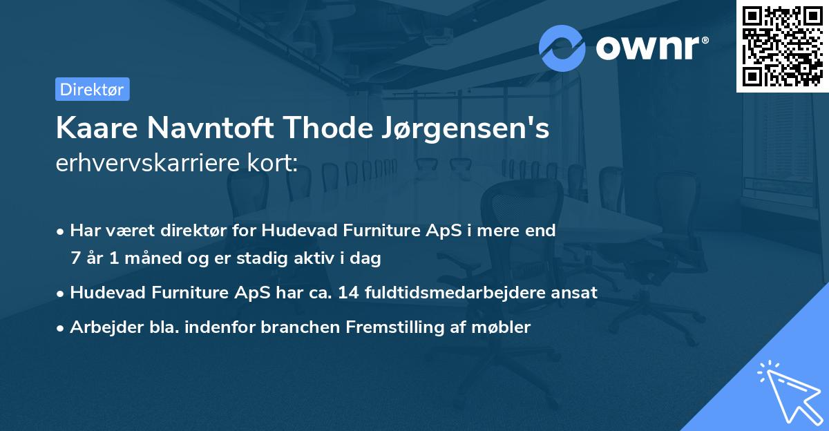 Kaare Navntoft Thode Jørgensen's erhvervskarriere kort