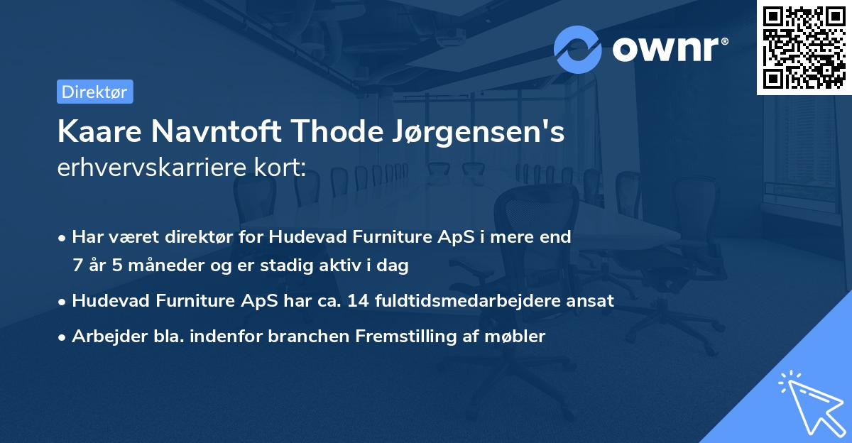 Kaare Navntoft Thode Jørgensen's erhvervskarriere kort
