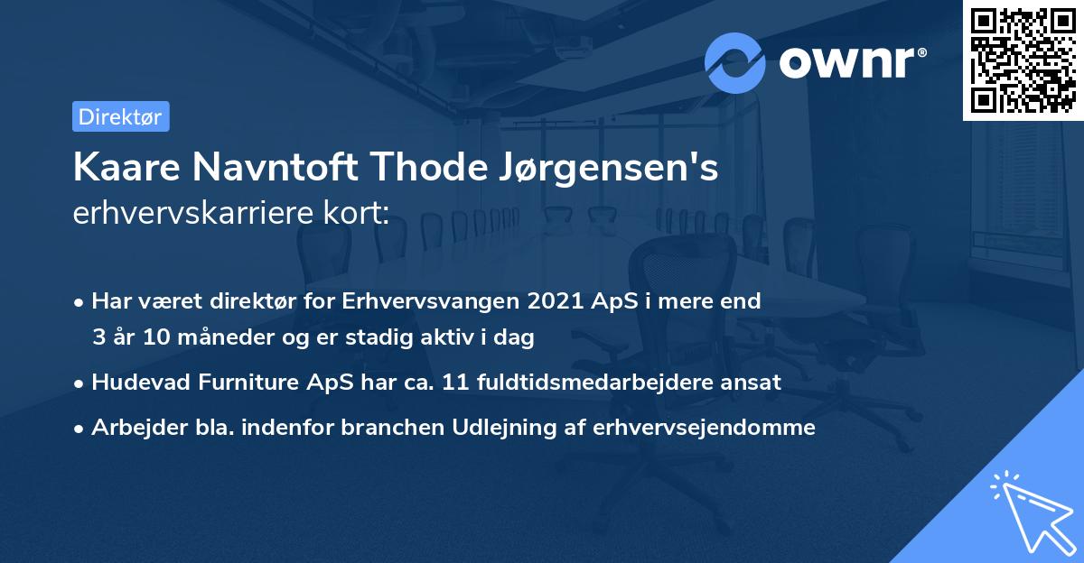 Kaare Navntoft Thode Jørgensen's erhvervskarriere kort
