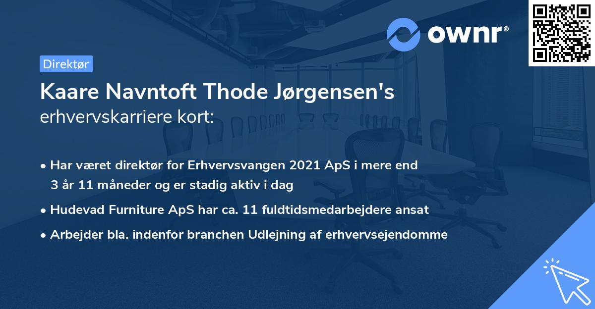 Kaare Navntoft Thode Jørgensen's erhvervskarriere kort