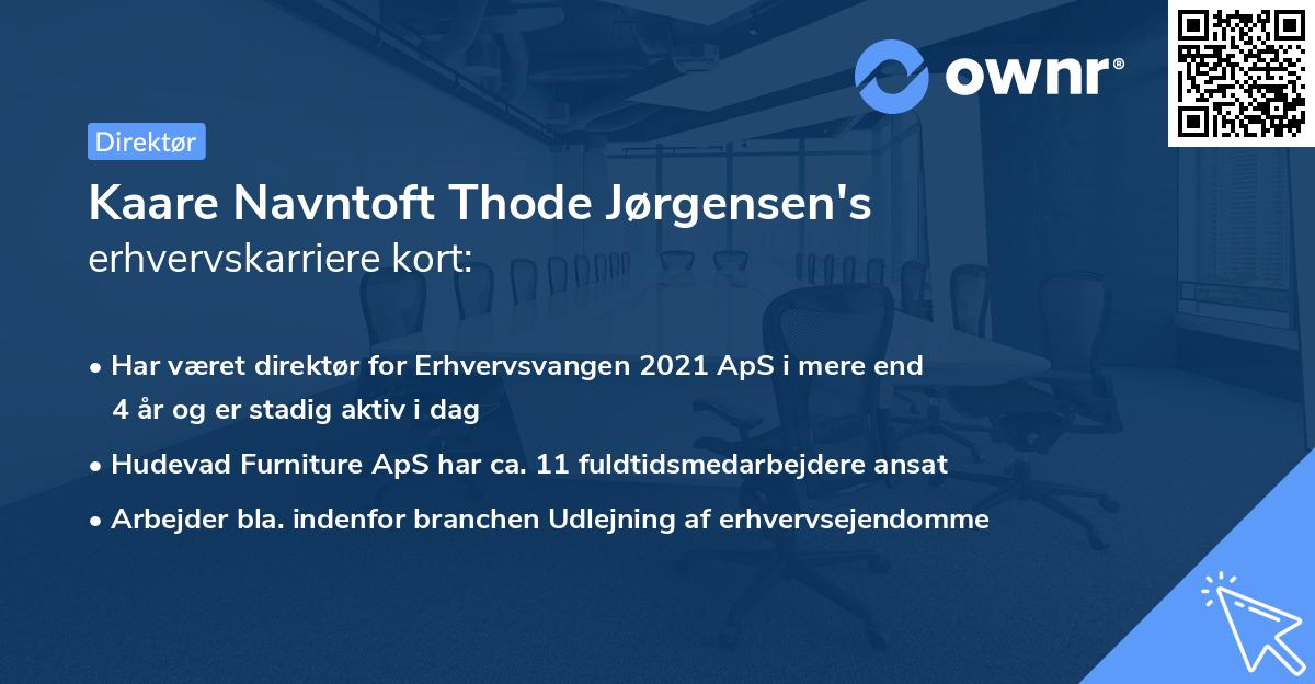 Kaare Navntoft Thode Jørgensen's erhvervskarriere kort
