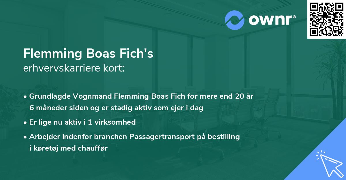 Flemming Boas Fich's erhvervskarriere kort