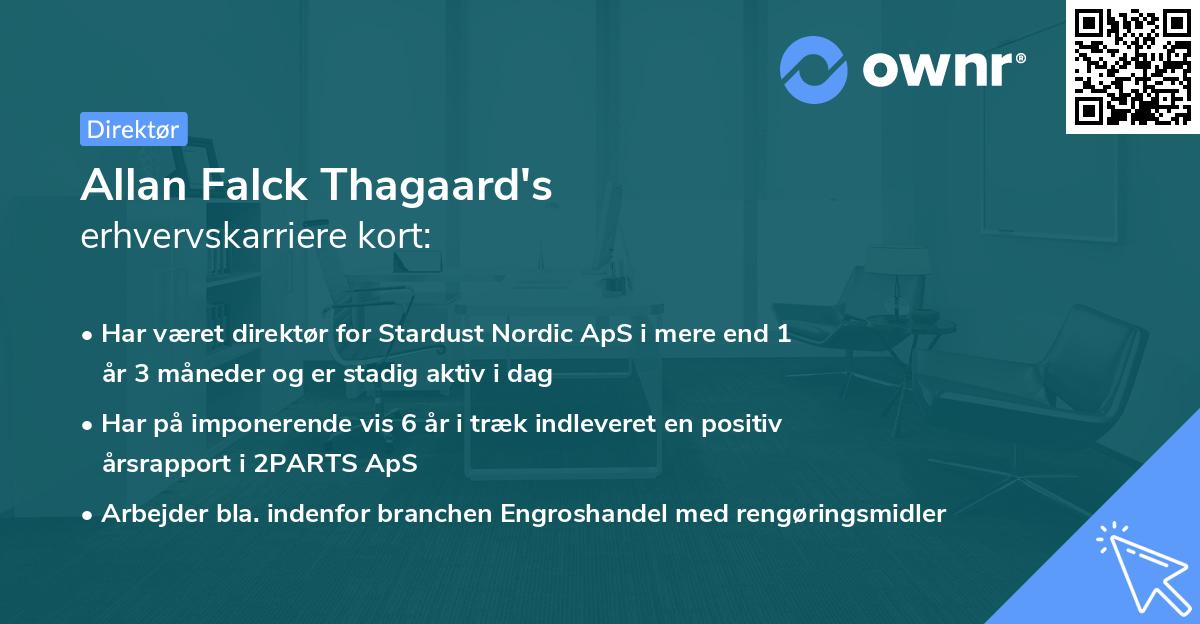 Allan Falck Thagaard's erhvervskarriere kort
