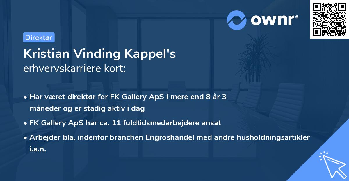 Kristian Vinding Kappel's erhvervskarriere kort