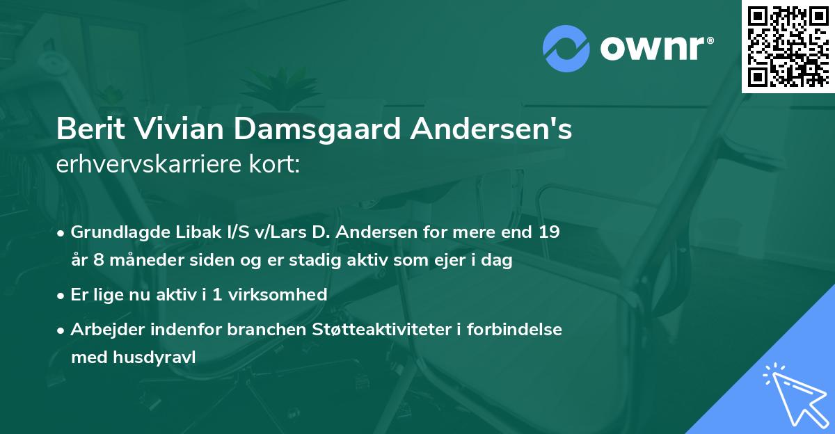 Berit Vivian Damsgaard Andersen's erhvervskarriere kort