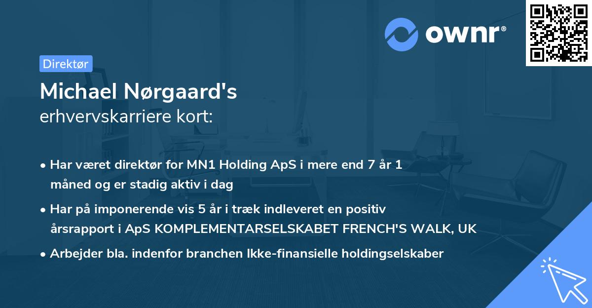 Michael Nørgaard's erhvervskarriere kort