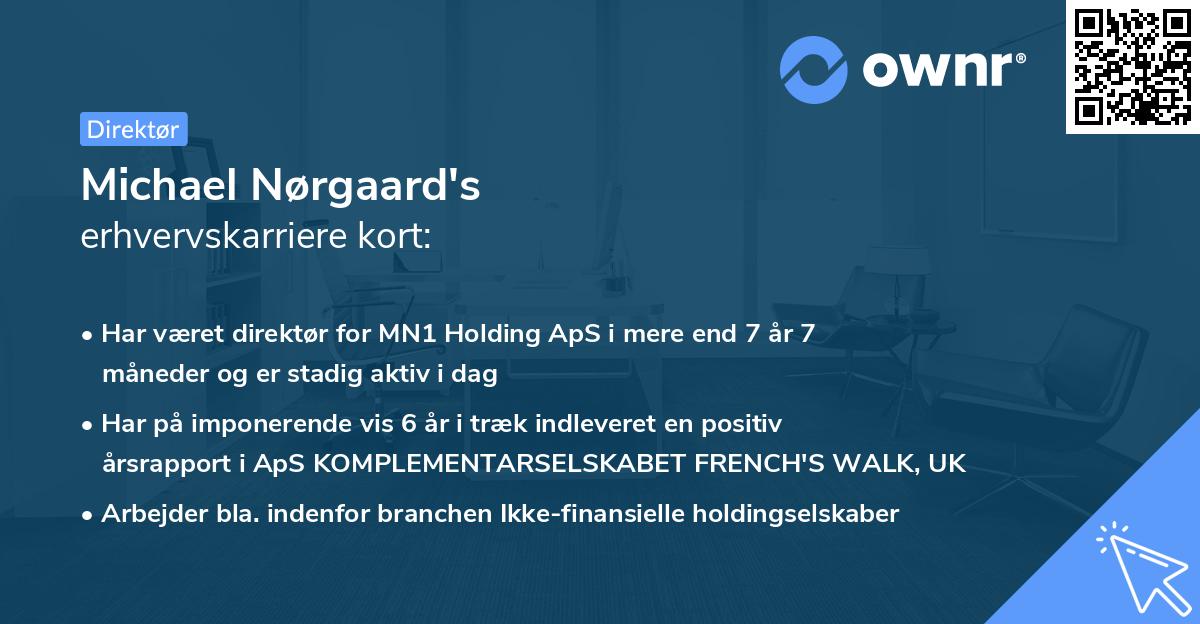 Michael Nørgaard's erhvervskarriere kort