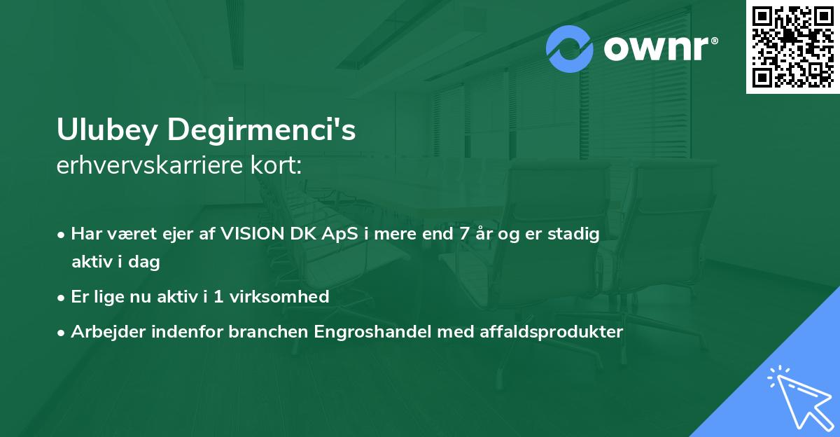 Ulubey Degirmenci's erhvervskarriere kort