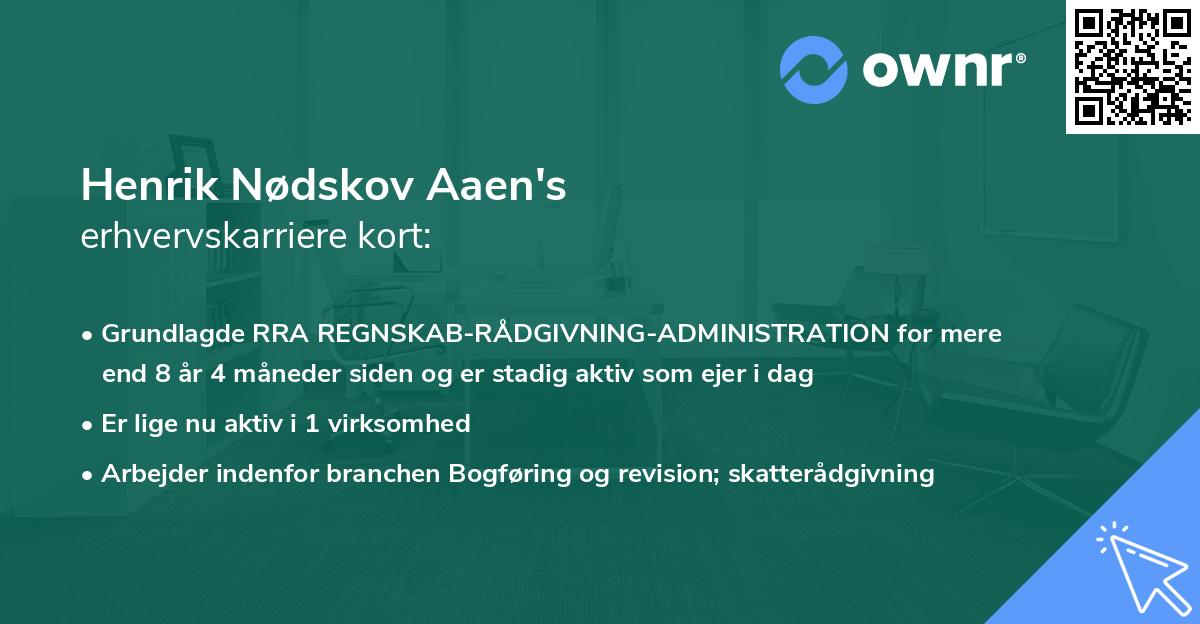 Henrik Nødskov Aaen's erhvervskarriere kort