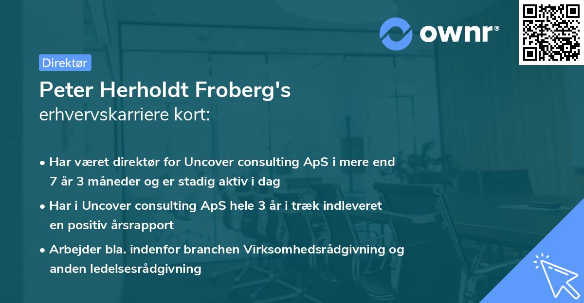 Peter Herholdt Froberg's erhvervskarriere kort