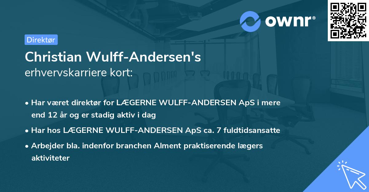 Christian Wulff-Andersen's erhvervskarriere kort