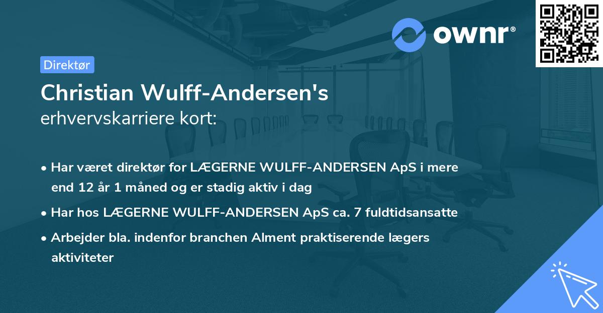 Christian Wulff-Andersen's erhvervskarriere kort