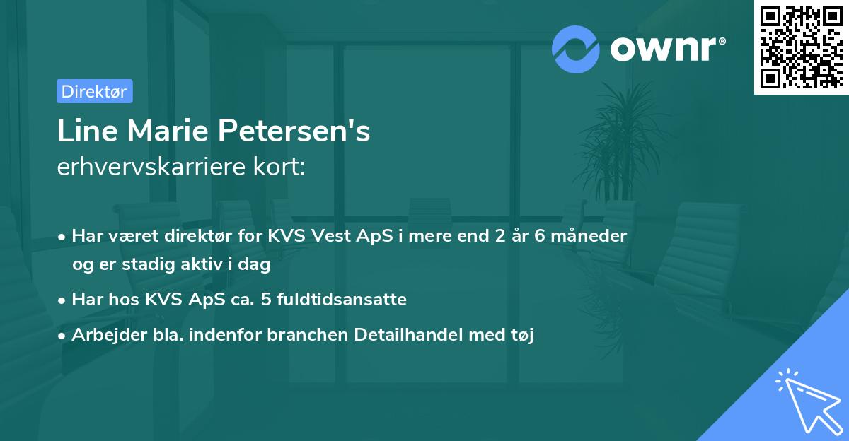 Line Marie Petersen's erhvervskarriere kort
