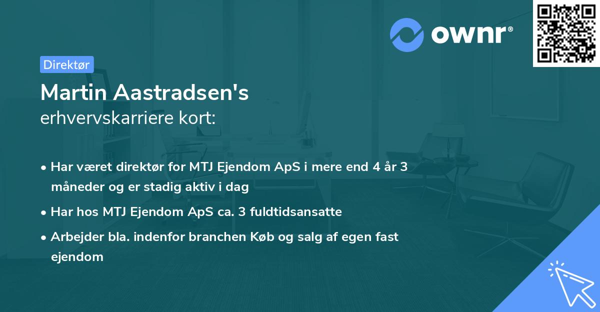 Martin Aastradsen's erhvervskarriere kort