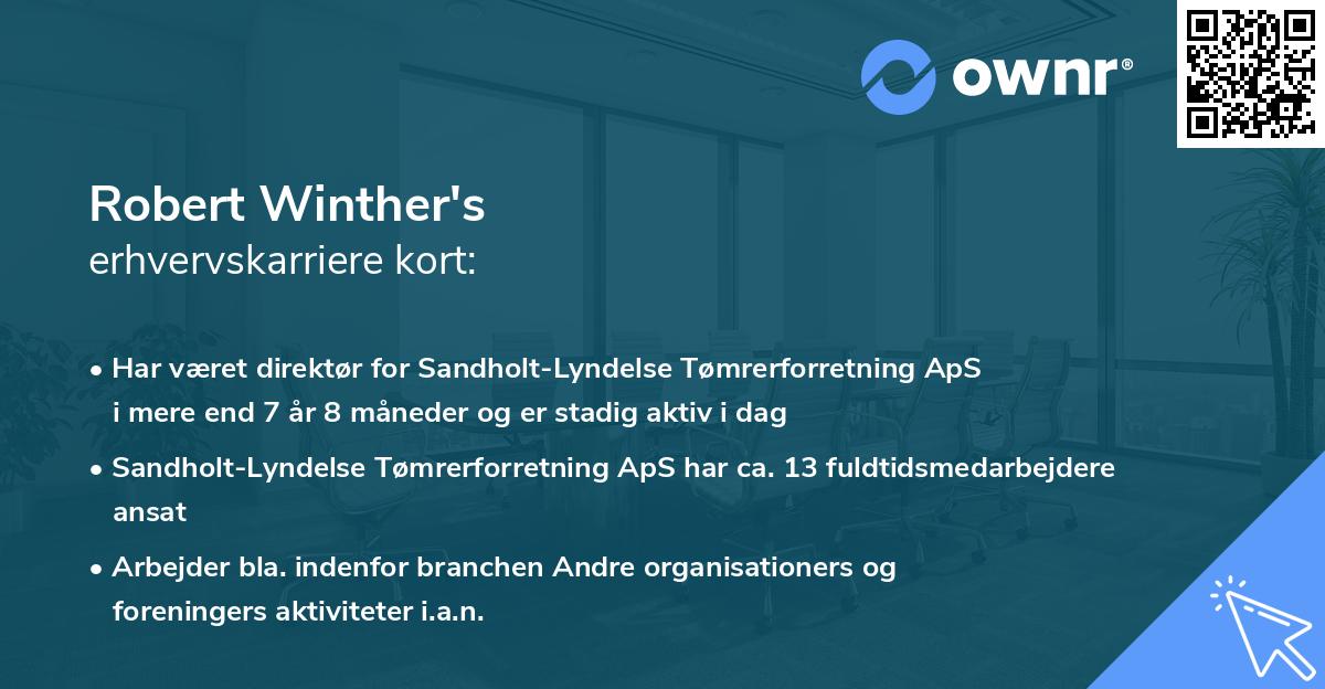 Robert Winther's erhvervskarriere kort