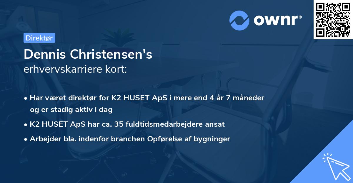 Dennis Christensen's erhvervskarriere kort
