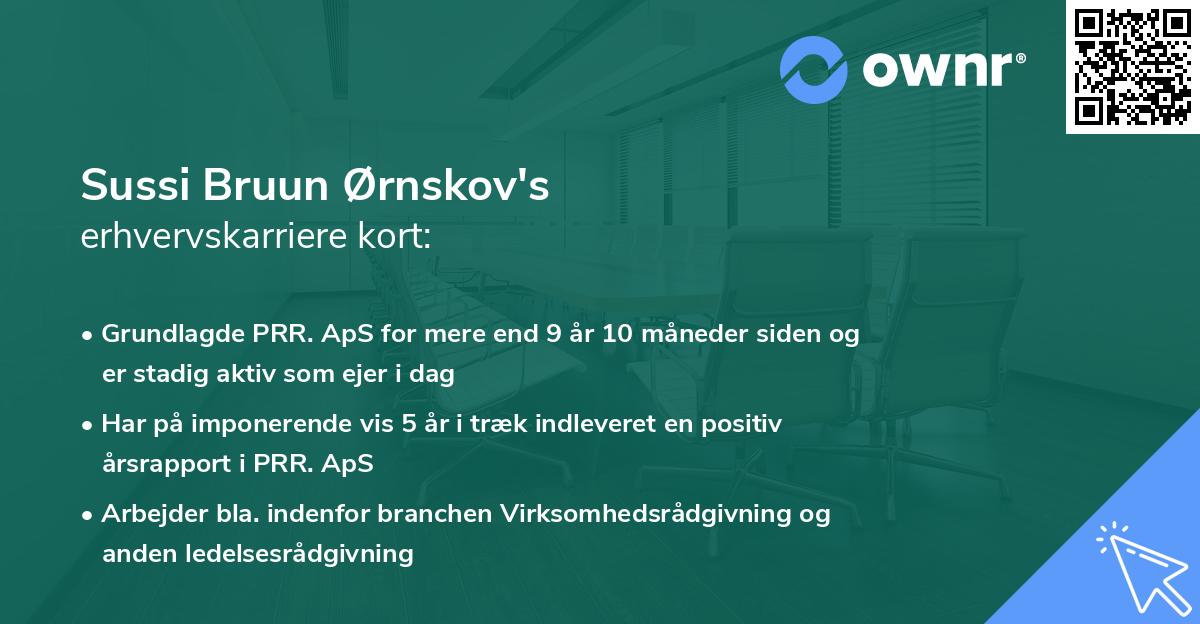 Sussi Bruun Ørnskov's erhvervskarriere kort