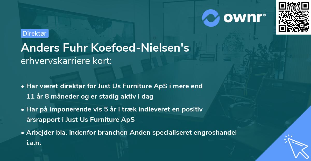 Anders Fuhr Koefoed-Nielsen's erhvervskarriere kort