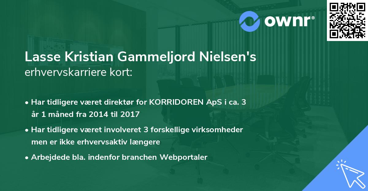 Lasse Kristian Gammeljord Nielsen's erhvervskarriere kort