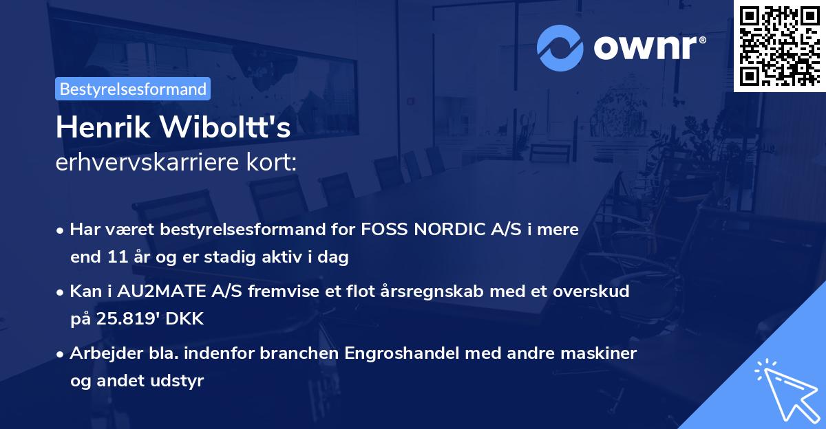 Henrik Wiboltt's erhvervskarriere kort