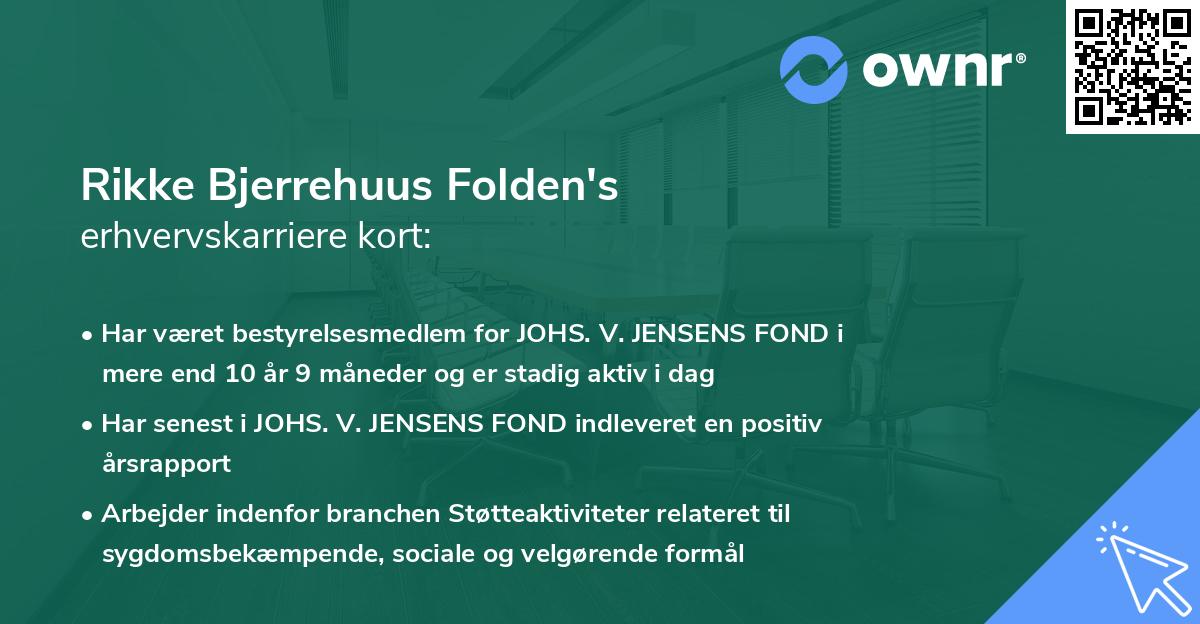 Rikke Bjerrehuus Folden's erhvervskarriere kort
