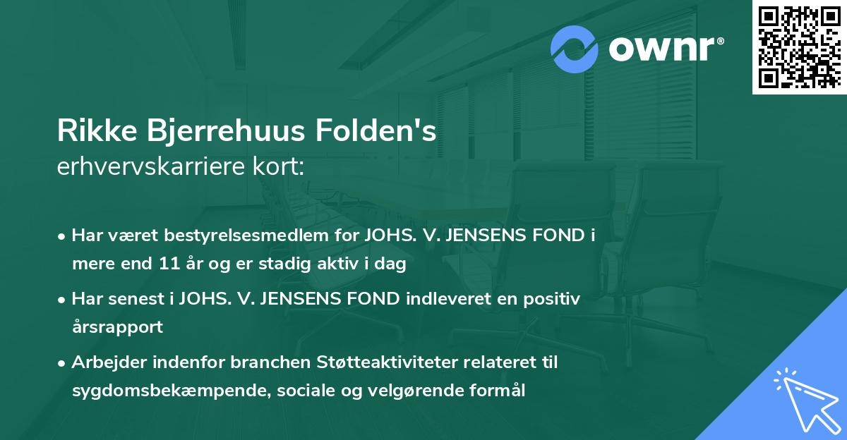 Rikke Bjerrehuus Folden's erhvervskarriere kort