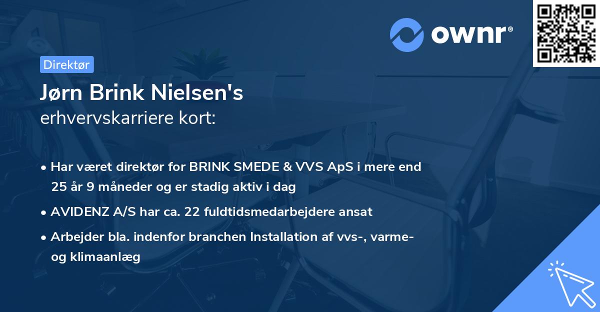 Jørn Brink Nielsen's erhvervskarriere kort