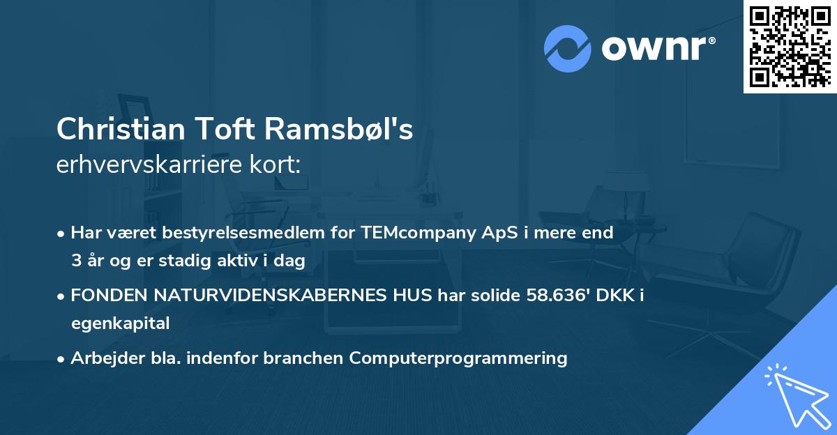 Christian Toft Ramsbøl's erhvervskarriere kort