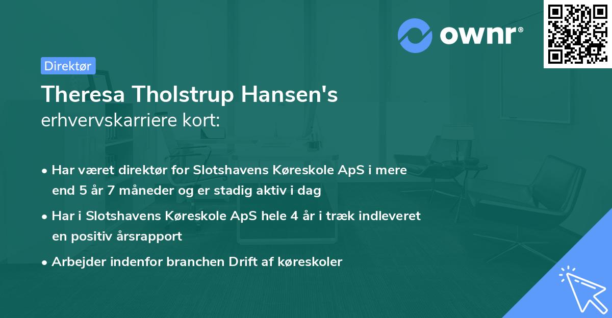Theresa Tholstrup Hansen's erhvervskarriere kort