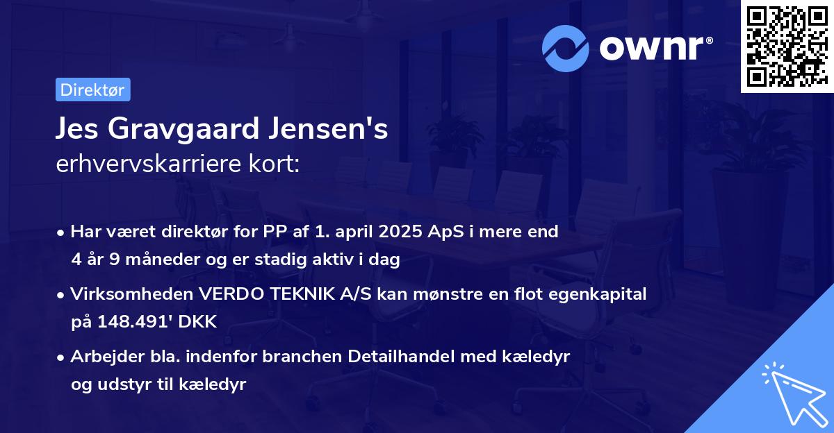 Jes Gravgaard Jensen's erhvervskarriere kort