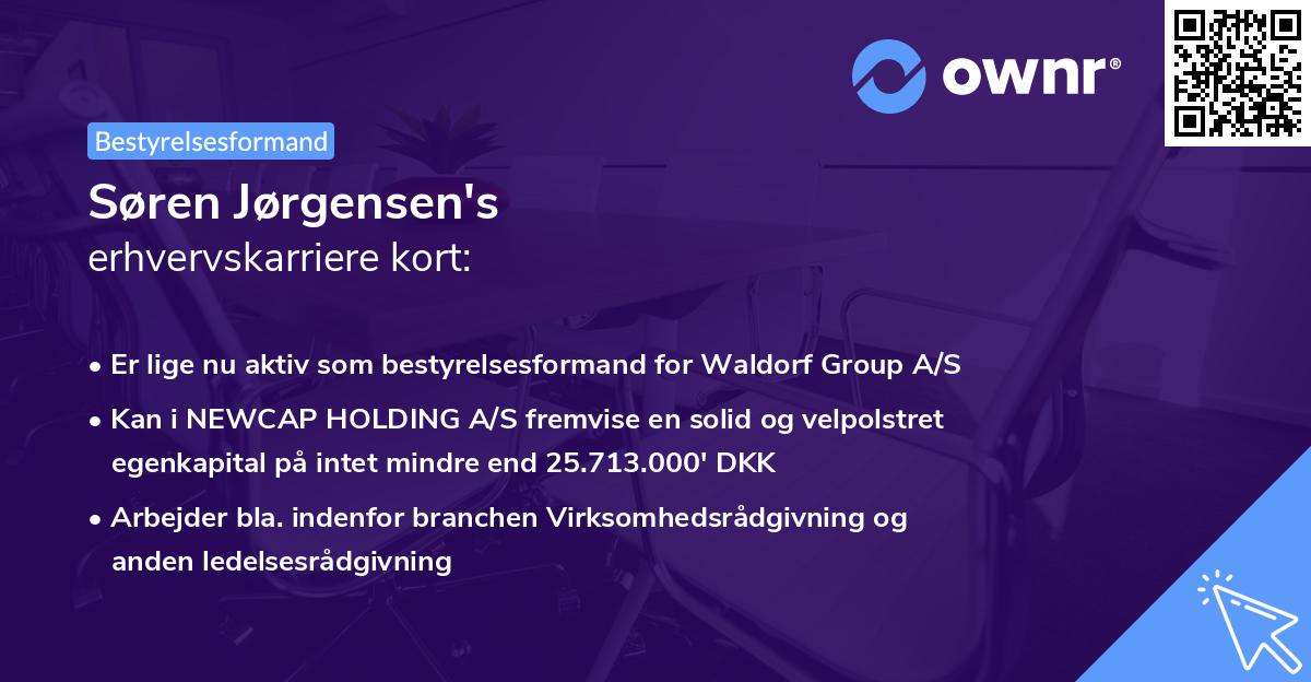 Søren Jørgensen's erhvervskarriere kort