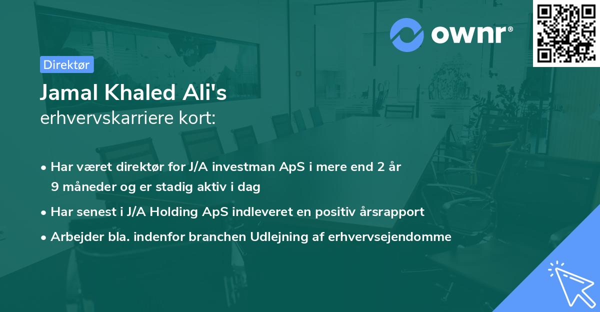 Jamal Khaled Ali's erhvervskarriere kort