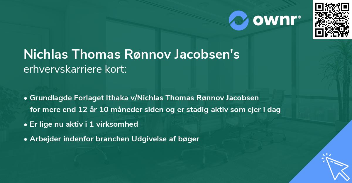 Nichlas Thomas Rønnov Jacobsen's erhvervskarriere kort