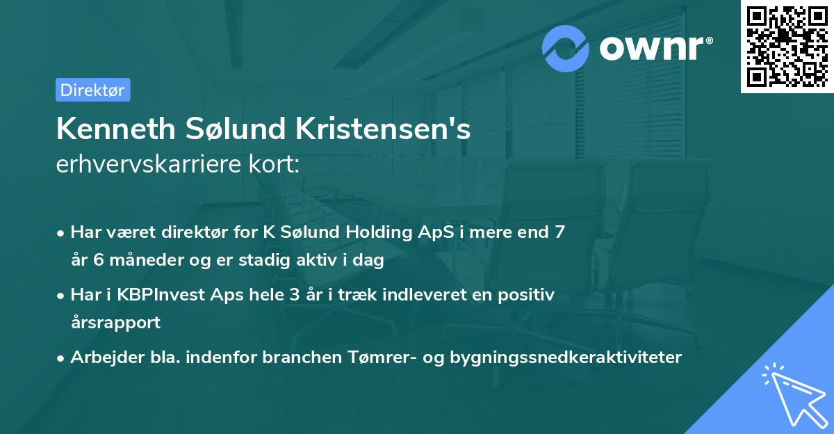 Kenneth Sølund Kristensen's erhvervskarriere kort