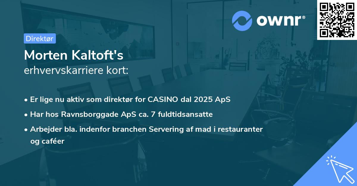 Morten Kaltoft's erhvervskarriere kort