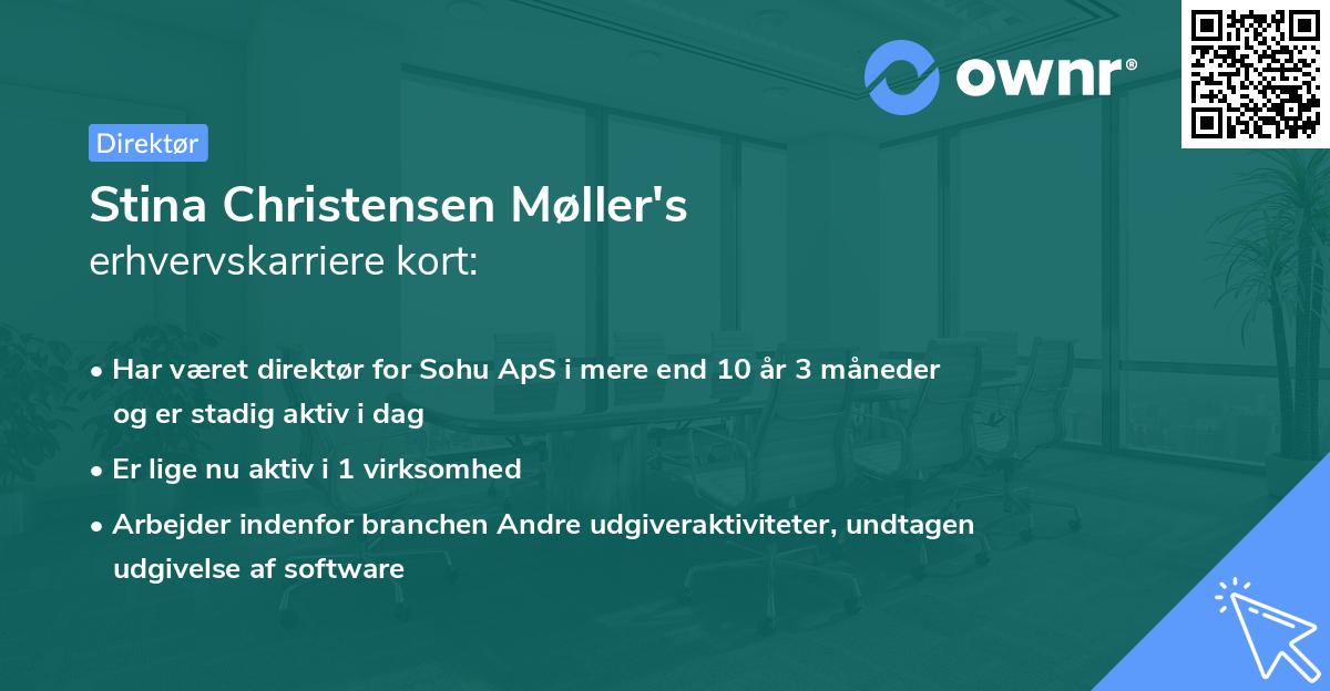 Stina Christensen Møller's erhvervskarriere kort