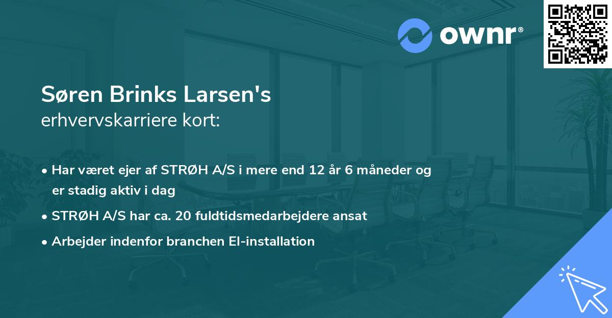 Søren Brinks Larsen's erhvervskarriere kort