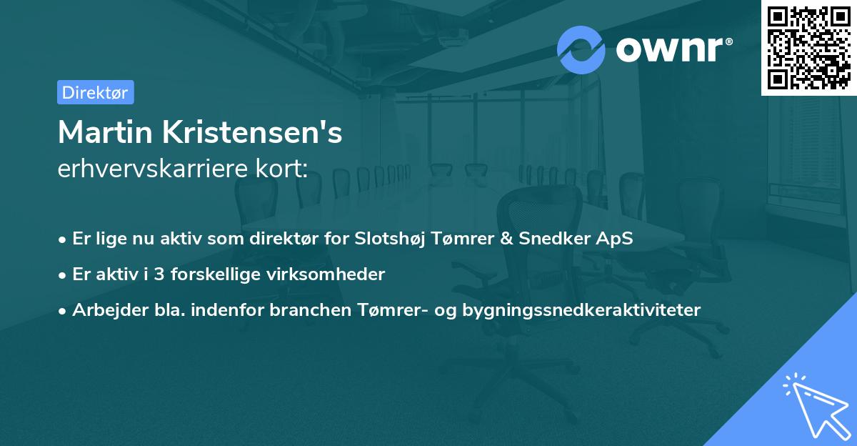 Martin Kristensen's erhvervskarriere kort