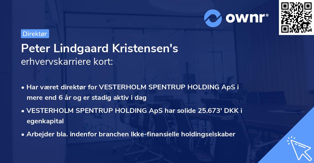 Peter Lindgaard Kristensen's erhvervskarriere kort