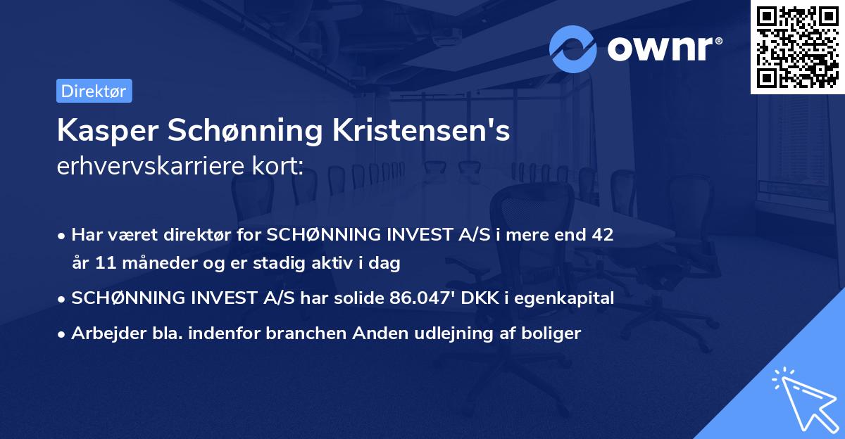 Kasper Schønning Kristensen's erhvervskarriere kort