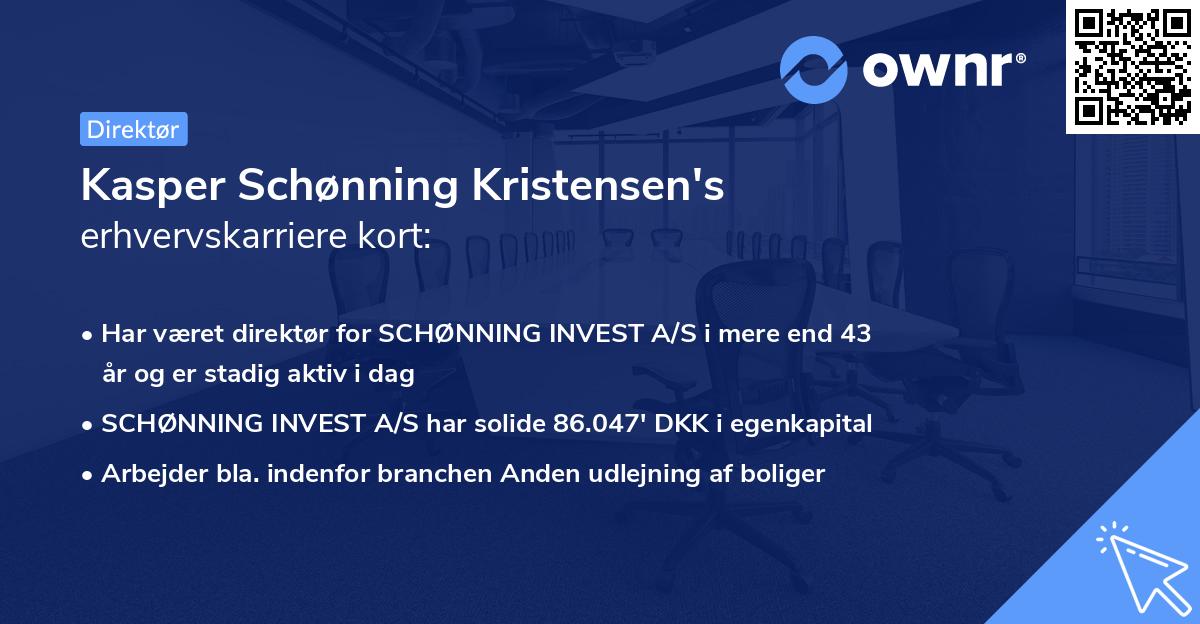 Kasper Schønning Kristensen's erhvervskarriere kort