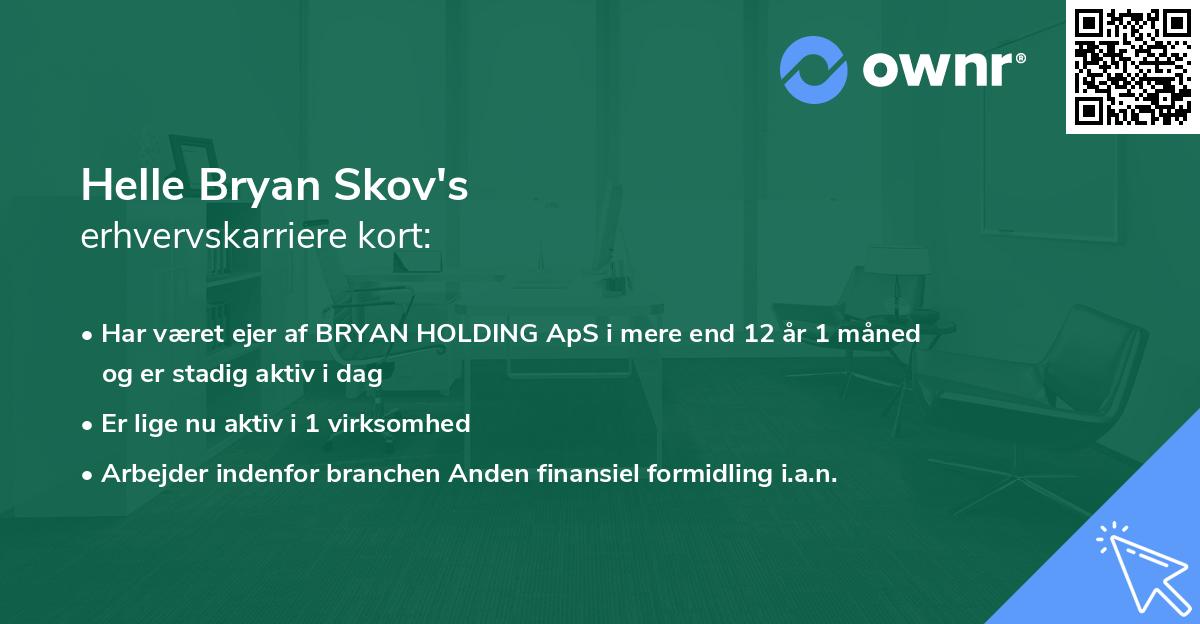 Helle Bryan Skov's erhvervskarriere kort