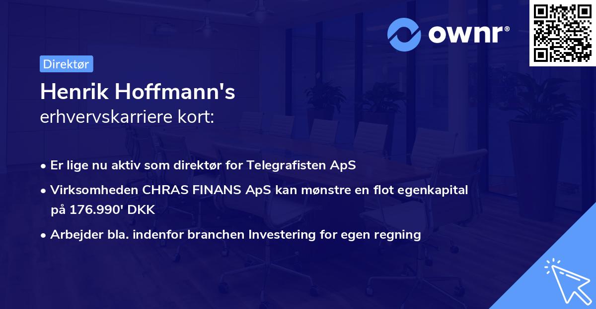 Henrik Hoffmann's erhvervskarriere kort